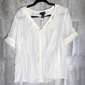 Women's Lane Bryant Button Front Baby Doll Top Size 14/16 NWT